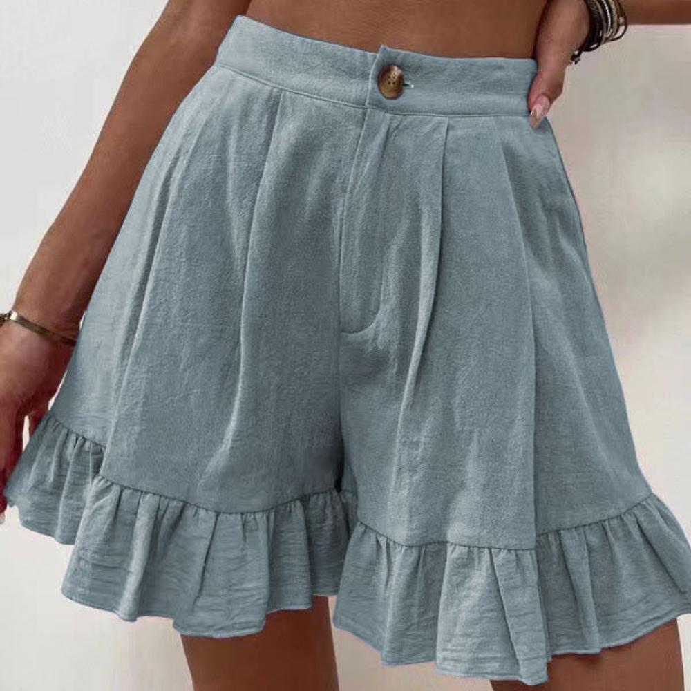 

Летняя верхняя одежда, повседневные широкие свободные шорты, женские шорты с высокой талией 2XL темно-зеленого