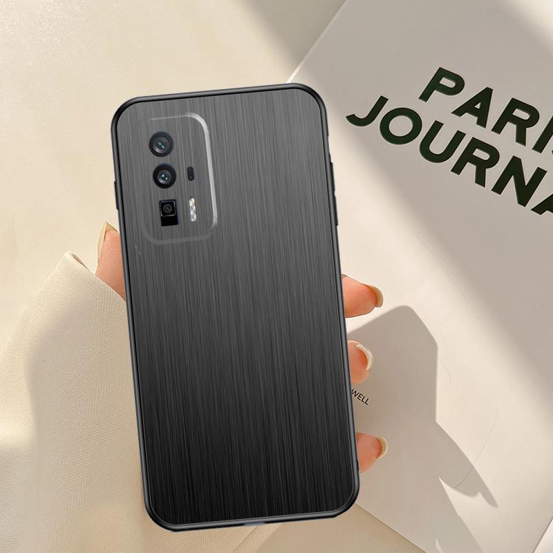 Coque Acier Imprimé Texture Métal Brossé Pour Xiaomi 15T 14T 13T Pro 14 15 Ultra 17 Pro Max POCO F8 F7 F5 F6 X3 X5 X6 X7 Pro Coque