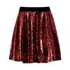 2026 Shimmering Western-style High-waist Slimming Sequins Elastic Waist Pleated Skirt Woman