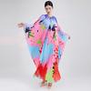 European & American Plus Size Printed Irregular Pleated Long Dress - Vacation Style