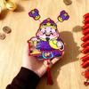 Three-Dimensional God of Wealth Magnet: Festive New Year Decoration for Potted Plants & Living Rooms