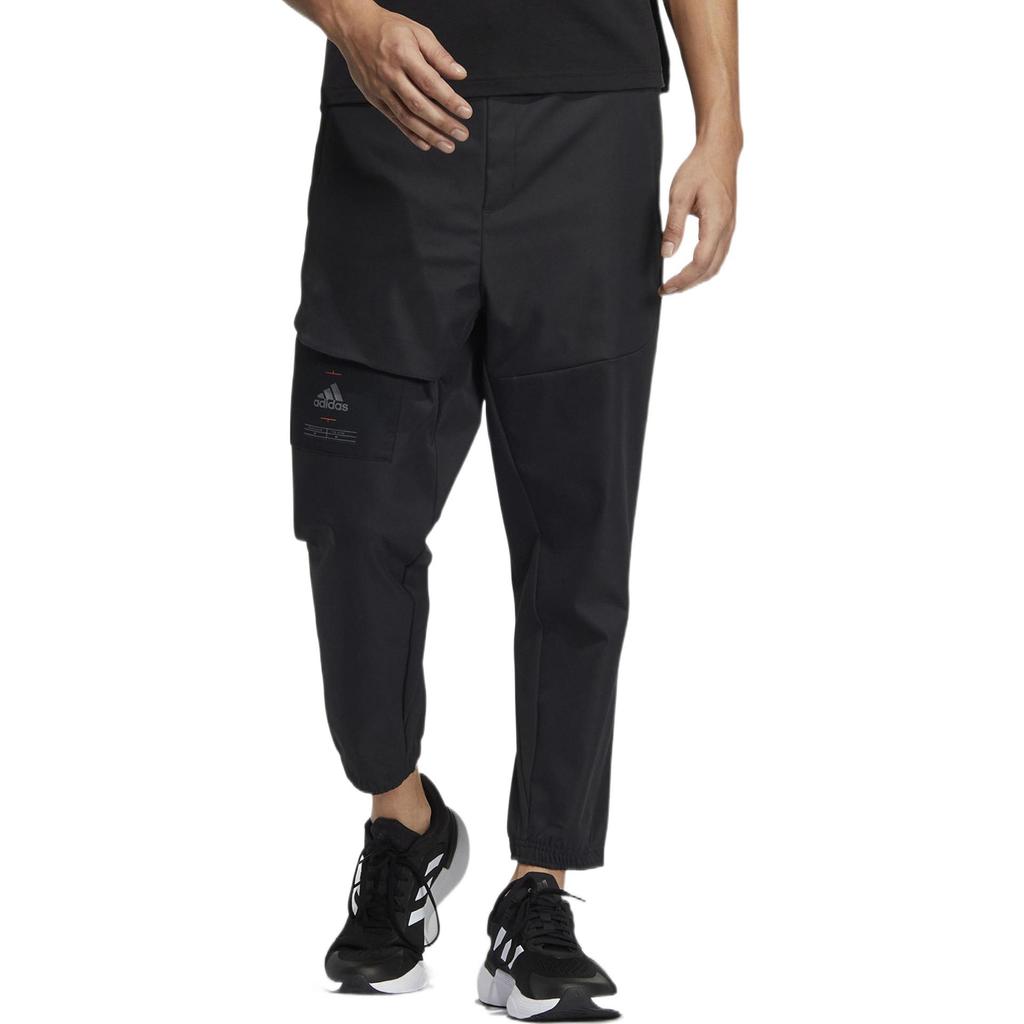 Adidas Logo Print Multi-Pocket Training Joggers Men Bottoms Black HM5159