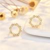 New Zircon Ring Earrings for Women Simple Niche Design and Personalized Versatile Earrings Trendy Earrings