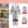Bsrlons Kinder Silber Astronautenkostüm Für Sportspiele Und Cosplay Raumanzug Mit Pilotenoutfit