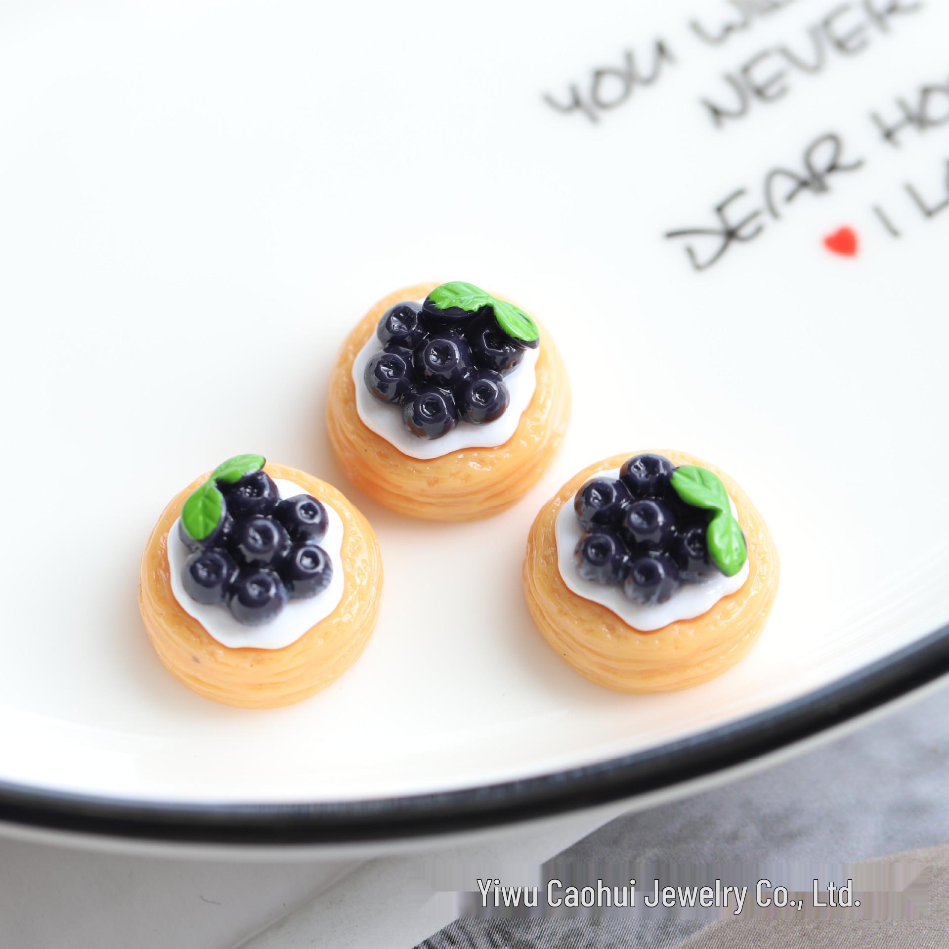 

Глянцевая имитация еды торт смола ювелирные изделия DIY ремесло кремовый клей цепочка для телефона брелок материалы Size approx. 2.0cm x 2.0cm