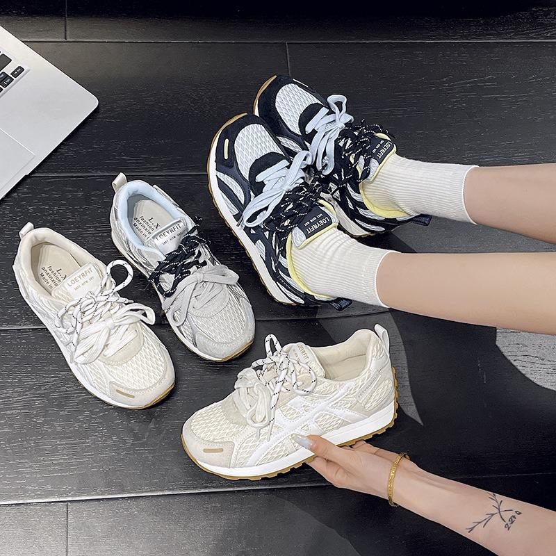 Casual and Comfortable Mesh Breathable Women's Summer and Autumn New Versatile Fashion Soft-soled Sports Shoes Tide