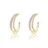 Fashion Earrings Female Europe and The United States Atmosphere Full Rhinestone Super Flash Earrings Temperament Personality Earrings Tide.