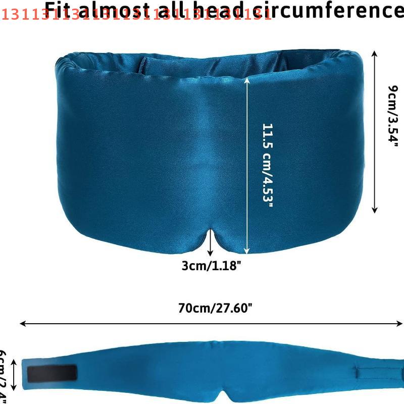 Comfortable Sleep Eye Patches for Deep Slumber Mulberry Silk Eye Mask for Travel - Soft Padded Full Cover Light Blocking