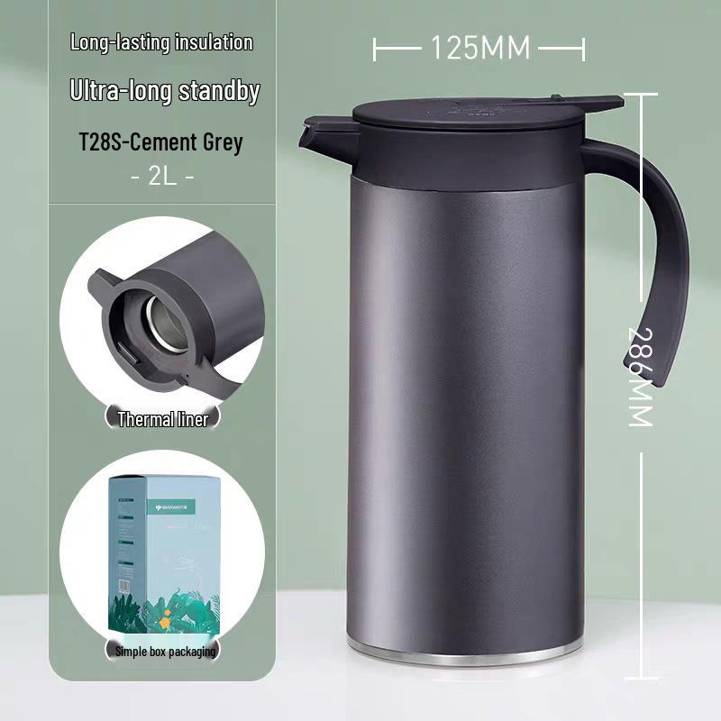 Isolierte Thermoskanne aus 316 Edelstahl für Zuhause & Büro - Wasserflasche mit großem Fassungsvermögen