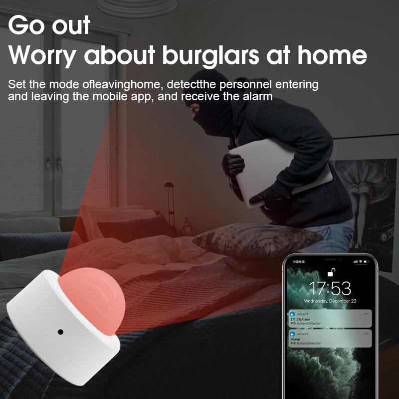 Tuya Zigbee 3.0 Mini PIR Motion Movement Human Body Detector With Brightness Luminance Sensor Lux Meter Home Security Alarm