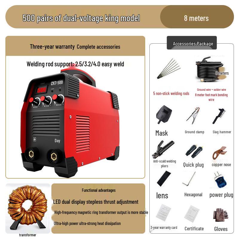 Da Han 500 Industrial Welder 315 - High-Power Dual Voltage 220V/380V - 250 Small Arc Welder