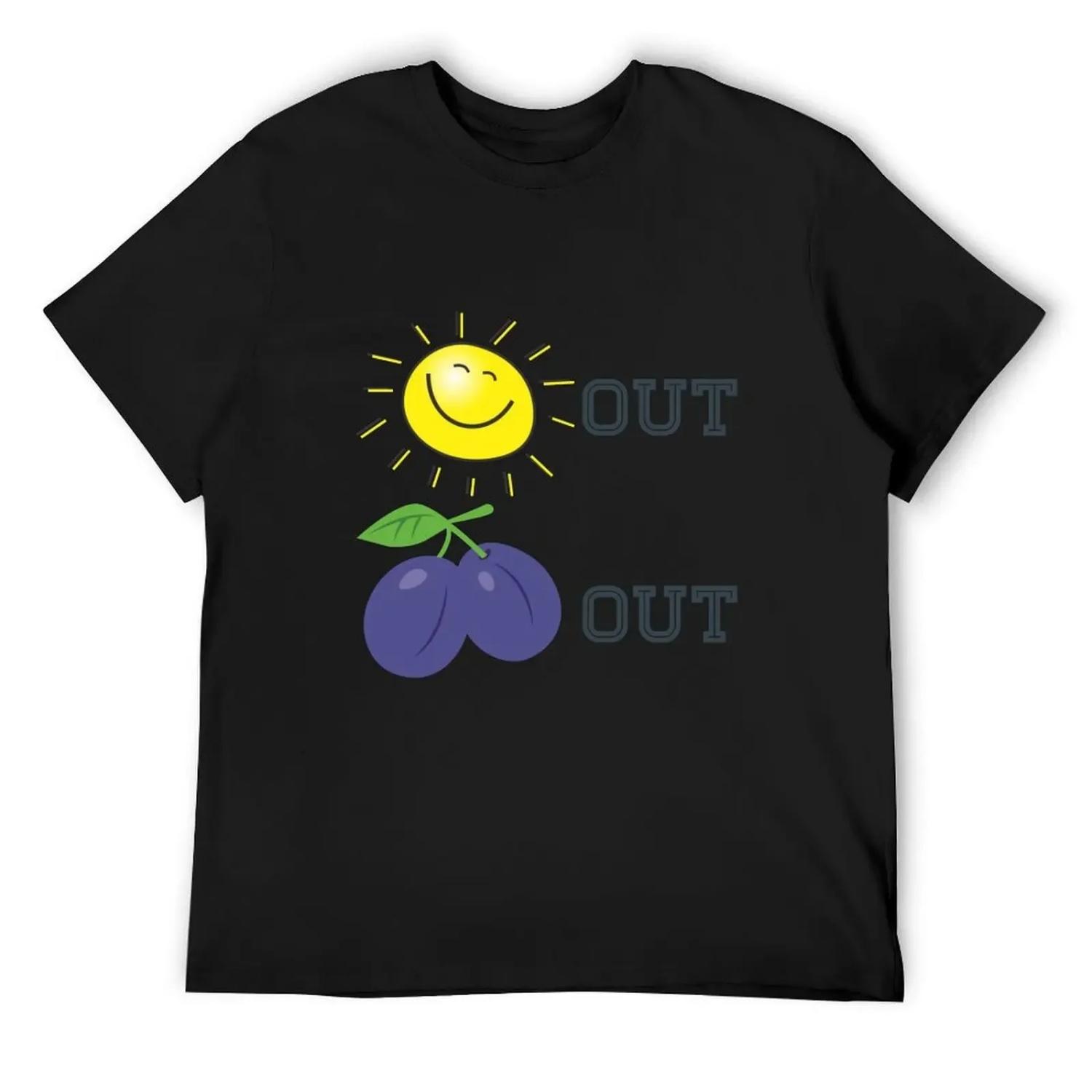 Summer Sun s Out Plums Out T-Shirt graphic t shirts Anime t-shirt vintage mens clothing XXXXXL разноцветный