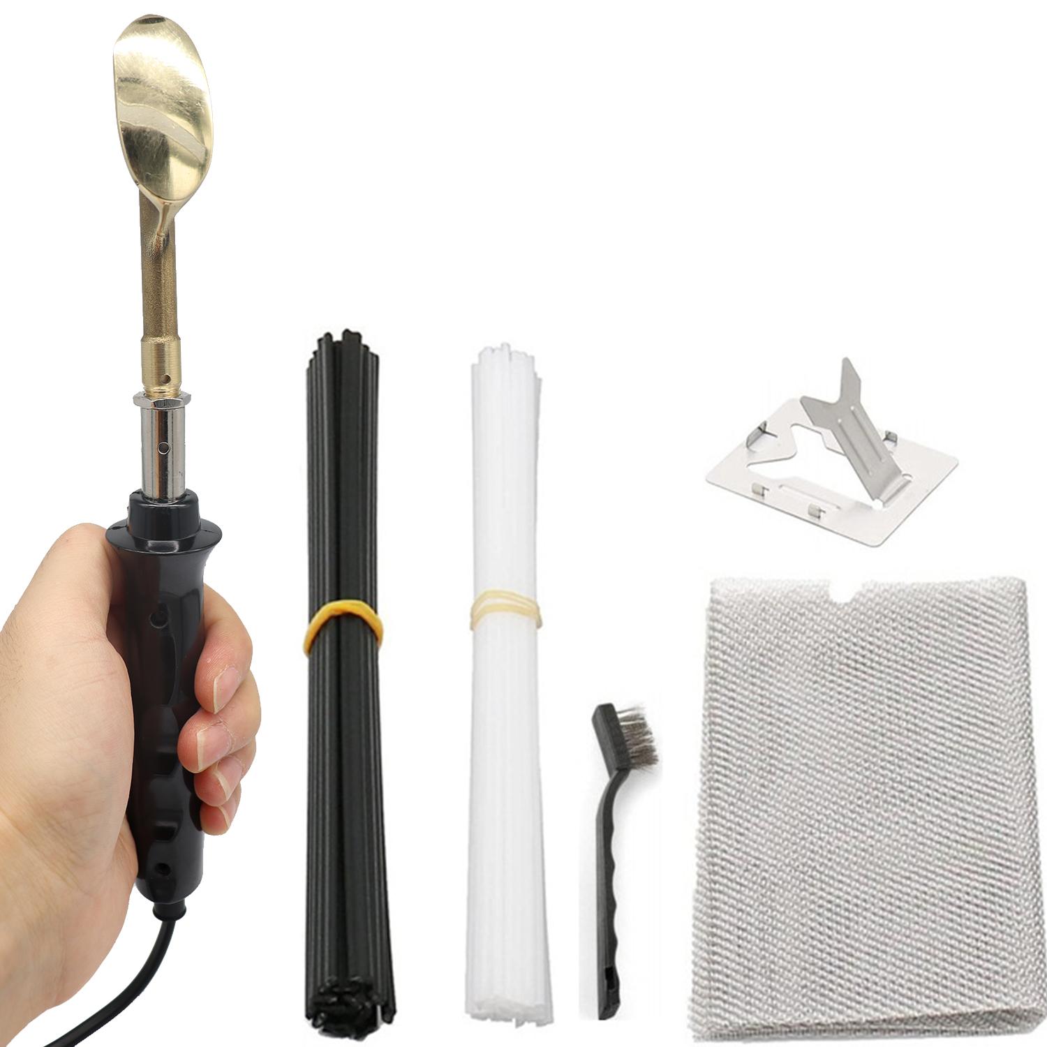 

Пластиковый сварочный аппарат 100 Вт, термофен, 400 шт., горячие степлеры, пластиковый сварочный аппарат, паяльник, скобы, набор инструментов для ремонта автомобиля 220V EU PLUG