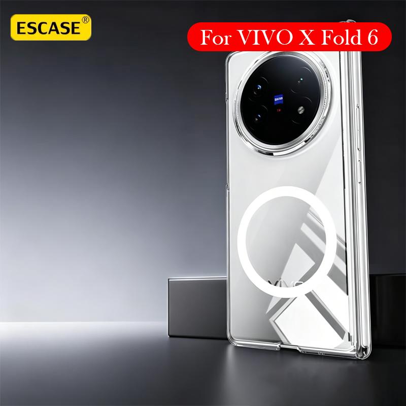 ESCASE Case For VIVO X Fold 6 Wireless Charging Back Cover Case for VIVO X FOLD 6