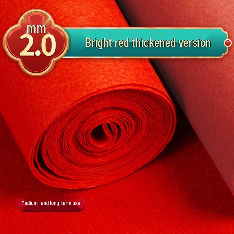 Thick Red Wedding Floor Mat - Long-Lasting Coverage for Entrances and Events