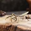 Copper Mantis Miniature Ornament Vintage Flower Pot Decoration Decorative Craft Accessories Tea Pet Antique