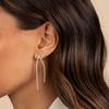 2024 Fashion Women Jewelry Thin CZ Tennis Tassel Chain Cute Bow Earring