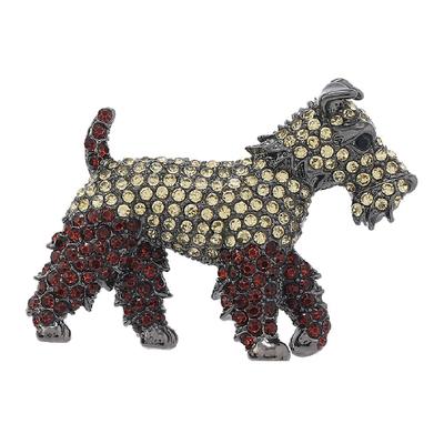 Broches Vintage de Perlas de Imitación para Perro Cachorro para Mujer Accesorios de Vestido Casual Broche Schnauzer Pins Joyería Regalos