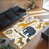 Animals Theme Crystal Velvet Floor Rug Personalized Custom Name Text Warm Carpet Home Decoration