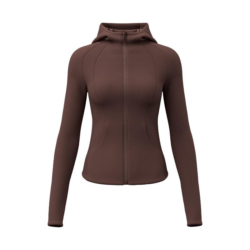 Herbst Winter Lässige Mode Samt Slim Langarm Strickjacke Top Damen Einfarbig Alleskönner Kapuzenjacke mit Reißverschluss Top