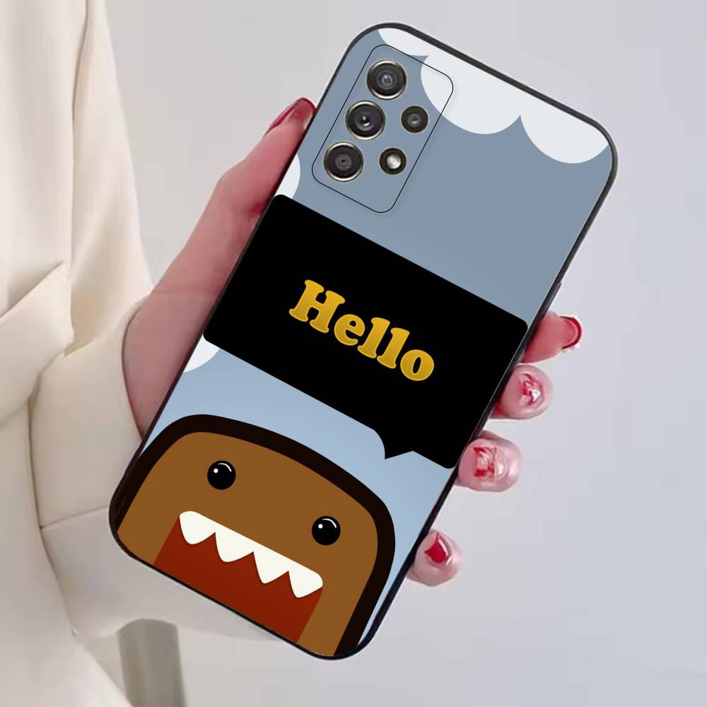 Cute Domo-kun Monsters Fashion Phone Case For Samsung S25,S24,S21,S22,S23,S30,Ultra,S20,Plus,Fe,Soft Silicone Black Cover