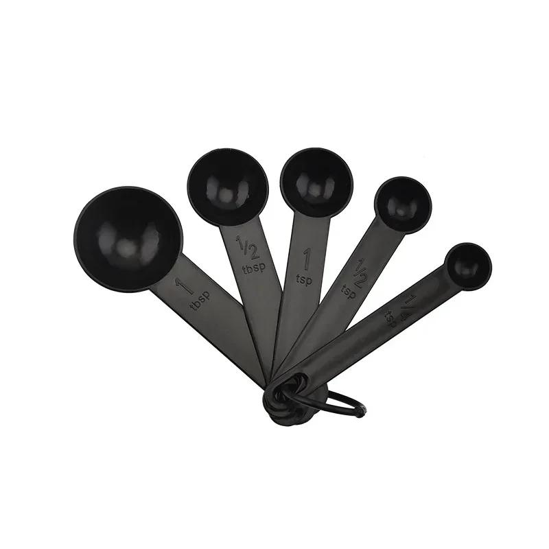 5/10pcs Multi-purpose Measuring Cup Measuring Spoon Gauge Tool Plastic Handle Spoon Flat-bottomed Spoon Kitchen Cooking Gadget