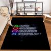 Gaming Carpet with "Eat Sleep Game Repeat" Neon Pattern Design Suitable for use as an anti-slip for living room bedroom sofas