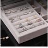 New Velvet & Glass Jewelry Display Organizer Box - Tray Holder Storage Case for Rings & Earrings
