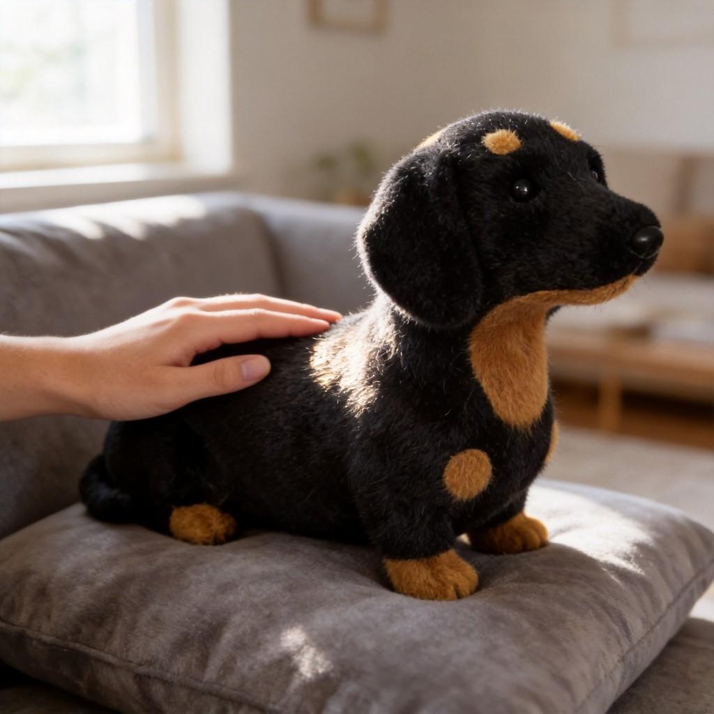Pet Theme Plush Dog Figurine For Home Decor Creativity Gift Idea