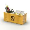 1/20 Scale Simulated Shipping Cargo Container Model Pen Holder Detachable Plastic Storage Box Desktop Organizer Household Supply