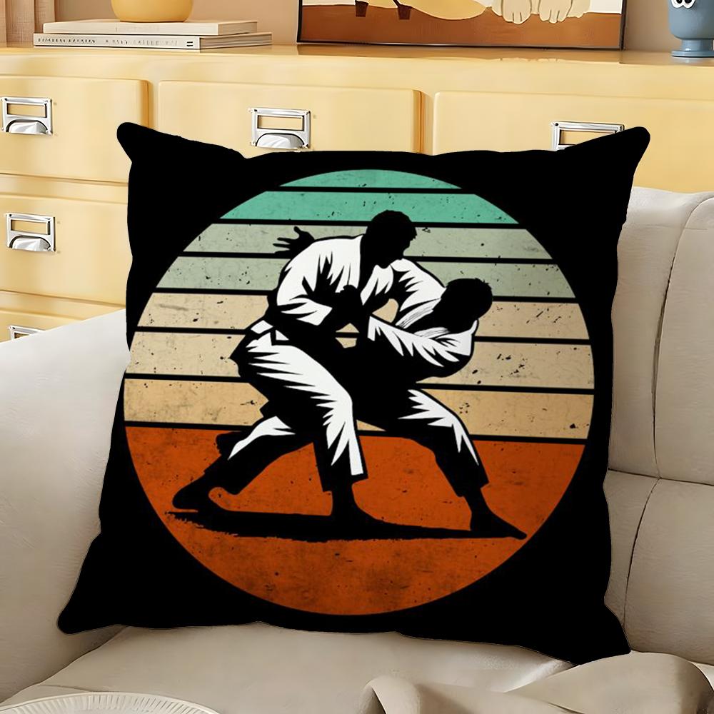 

Sports Judo Martial Arts Cushion Cover Soft Durable Reversible Pillow Cover Home Car MultiScene Daily Comfort Pillowcase 30X30cm
