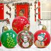 24 Inch Giant PVC Christmas Decorated Ball Inflatable Outdoor Holiday Yard Decorations Christmas Yard Decorations