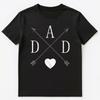 Minimalistisches Wort Papa Mit Pfeilen Und Zeigern Unisex T-Shirt