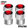 4Pcs/Set Skull Tire Valve Stem Cap Corrosion Resistant Dust Proof Cover Universal Fit for Car Bicycle Truck Motorcycle Stem Caps1