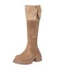 Retro fashion knee boots thick-soled versatile two wear folded knight boots slim high boots wowinter
