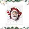 Christmas Wall Stickers Wall-Breaking Self-Adhesive Santa Claus Decor Santa Claus Wall Decal For Daily Indoor Home Room