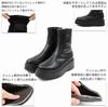 Vivian Tera X Omi Collaboration Short Boots with a Thick, Stretchy Sole, Women's, V6363AW, Dark Brown, Size S (22.0-22.5).