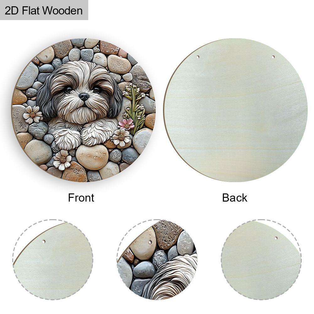 2D Flat Wooden Hanging Decorative Signs, Family Wall or Door Decoration, Garden Decoration, Housewarming Gifts for Friends