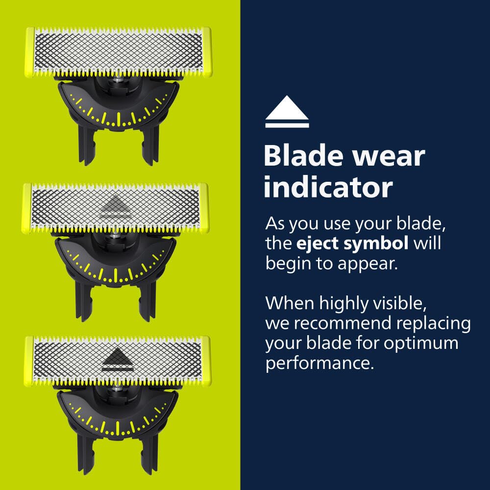 Philips Norelco OneBlade 360 Genuine Replacement for Electric Shavers and Durable Stainless Steel Trim Edge Shaving Kit Blades, Face/Body Kit,