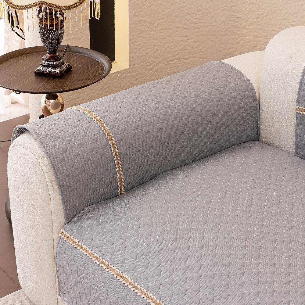 Qiandongge Summer Sofa Mat Mat Non-Slip  New Cool Ice Silk Leather Straight Row Summer Light Luxury Seat Cushion