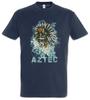T-Shirt mit totem aztekischem Häuptling für Herren Damen Oberteil Amerikanischer Ureinwohner Axt Tomahawk Häuptling Azteken Indianer