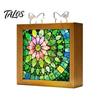Functional Glowing Home Decor Acrylic Puzzle LED Night Light, 2-In-1 USB Royal Iris Bloom Jigsaw Lamp, DIY Floral Kit Creative Desktop Ambient