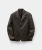 COOR Washed Faux Leather Blazer (Washed Brown)