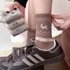 Cute Puppy Embroidered Mid-Calf Socks - Spring/Summer Japanese Style Rolled Cuff Cotton Socks for Girls