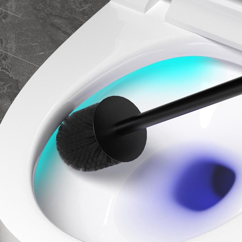 Universal Long-Handle Toilet Brush with Replaceable Head - No Dead Angles for Bathroom Cleaning.