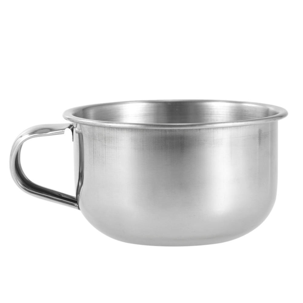 Rakborstskål Rostfritt stål Rakkräm Tvålskål Rakmugg Rengöring av manligt ansikte Tvålskål