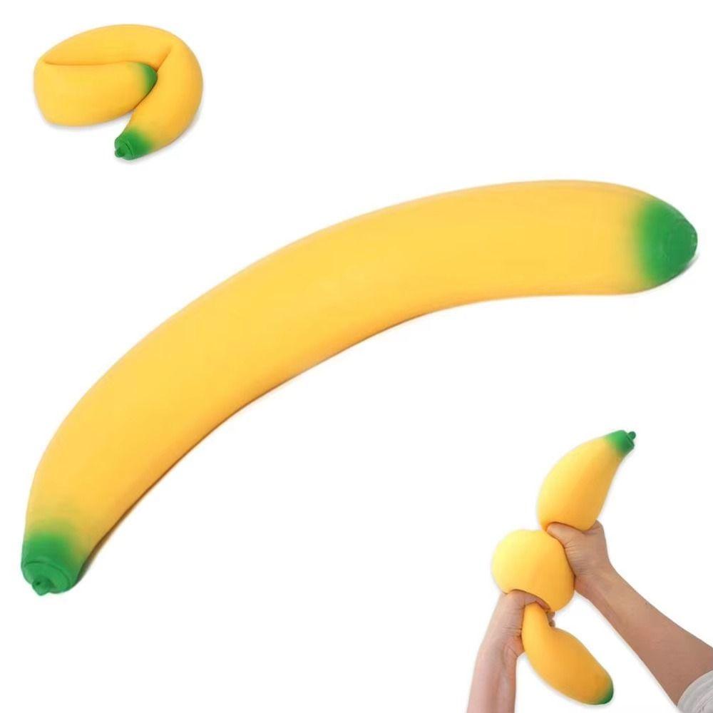 Release Hand Giant Banana Squeeze Toy Relax Gift Sensory Simulated Banana Vent Toy Stretch Elastic Slow Rebound Toy