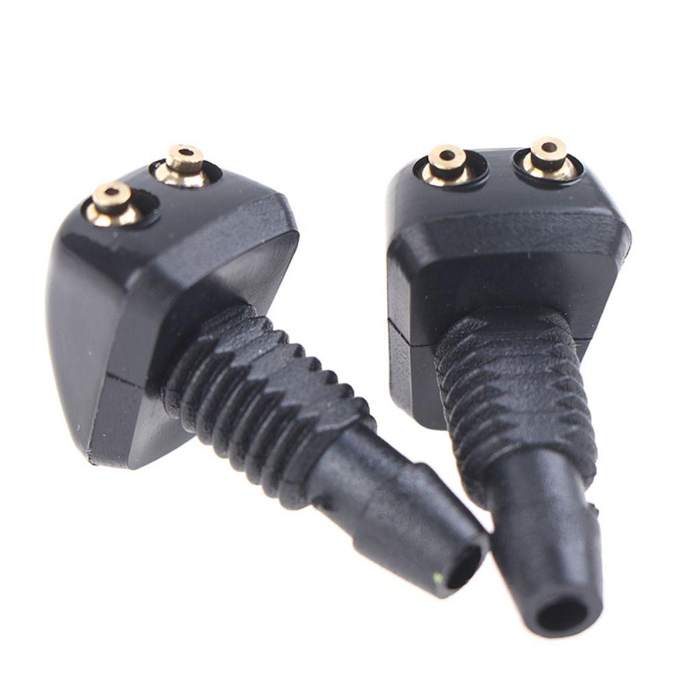 12 Pcs Dual Holes Wiper Water Spray Jet Sprayer Water Spout Outlet Fits Most Car Models