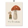 Nordic Retro Poster And Prints Wall Pictures Baby Kids Room Decor Cartoon Rabbit Fox Mouse Goose Duck Wall Art Canvas Painting