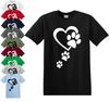 PAW PRINT T-Shirt Mens Womens Tees Top FOOT PRINT Reg Cut Cat Dog Love Gift Funny T-Shirt Mens Womens Tees Tops Xmas Top T